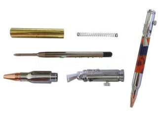 Lock 'N Load Rifle/Bullet Pen Kit (Bolt Action Style) - Chrome Finish